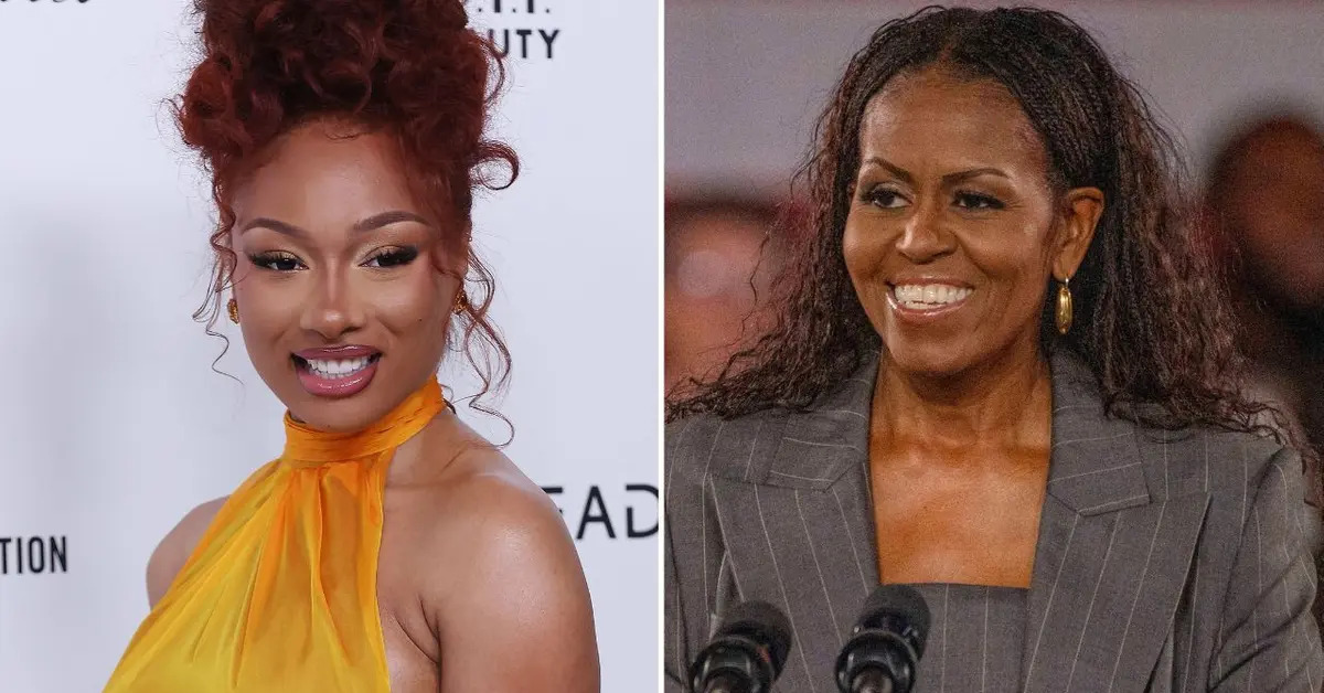 Michelle Obama's Warm Moment With Megan Thee Stallion Ignites Online Debate