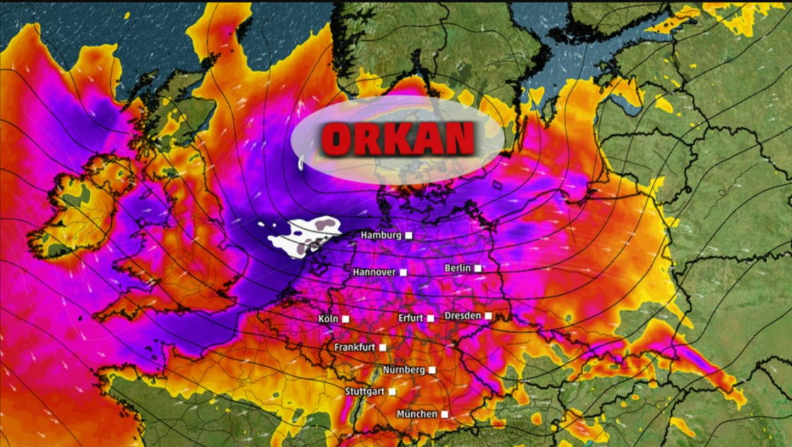 Orkan-Warnung für Deutschland! Monster-Sturm Wencke nimmt Kurs auf uns!